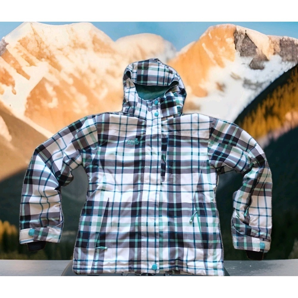 Liquid Snow‎ Jacket Kids Large Multicolor Plaid Excellent Insulated Hooded Coat